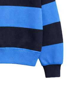 Sweat-shirt à col zippé rayé noir et blanc pour homme, col rabattu, pull en polaire décontracté pour l'hiver, fabricant OEM personnalisé - Product Image 6