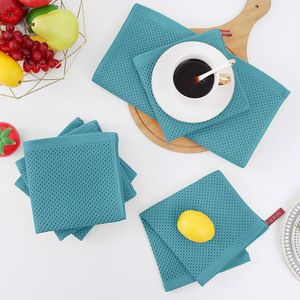 Panni da Cucina Ultra Morbidi in 100% Cotone a Nido d'Ape, Asciugatura Rapida, 30x30 cm, Confezione da 6, Blu Lago - Product Image 5