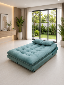 Canapé-lit carré moderne Smile 3 en 1, ensemble de canapé-lit convertible, salon d'hôtel, tissu haut de gamme, canapé écologique - Product Image 5