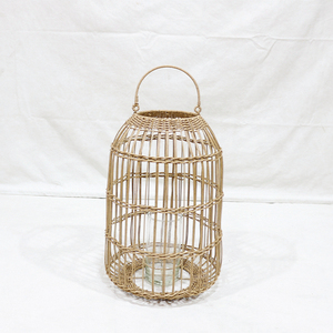 Nuevo Diseño Ecológico, Linterna de Mimbre de Plástico Resistente, Decoración para el Hogar, Portátil, para Patio y Jardín, Portavelas - Product Image 1