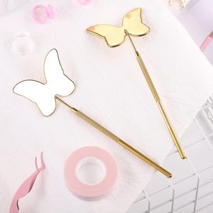 Golden Butterfly 40 Degree Curved HD Eyelash <b>Mirror</b> Detachable Handle Design Small Lash <b>Mirrors</b> - Product Image 5