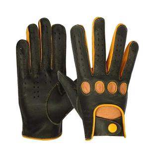 Gants de conduite ergonomiques en cuir véritable de haute qualité pour hommes et femmes, respirants, perforés, classiques, pour utilisation en voiture, OEM ODM - Product Image 4