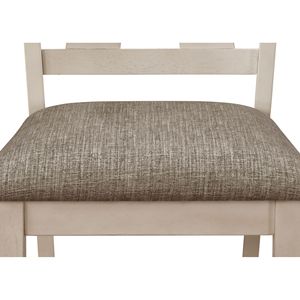 Set di 2 Sedie da Pranzo Stile Cottage, Seduta Imbottita Grigio Gesso, Struttura in Legno, Design Transizionale per Arredamento Sala da Pranzo - Product Image 5