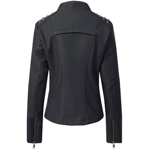 Veste en cuir pour femme, best-seller, design élégant et décontracté, confort doux, collection mode outdoor. - Product Image 2