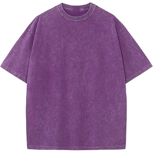 Camiseta Casual de Manga Corta con Cuello Redondo para Hombre, Color Sólido, Estilo Urbano, Corte Ajustado, 100% Algodón, 180g, Tejido Liso Teñido, Diseño Simple - Product Image 3