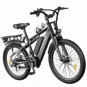 Bicicleta eléctrica de montaña de 26 pulgadas, neumáticos de 26 pulgadas, cuadro de aluminio ligero, batería de litio de 48V 8AH, doble absorción de impactos - Product Image 1