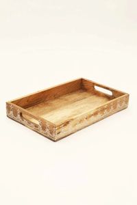Exclusive Modern Hotel Restaurant Supplies Wooden Serving <b>Tray</b> <b>Handles</b> Personalized Eco-Friendly Hexagonal Shape Dishwasher Safe - Product Image 2