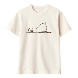 Camiseta Divertida de Ganso, Camiseta Minimalista de Pato, Unisex, Talla Grande, Hecha a Mano, Impresión DTF, Regalo de Navidad Acogedor, Camiseta Única con Diseño de Animal - Product Image 1