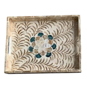 Plateau de service en nacre Pure Vision, fait main, durable, pour rangement intérieur naturel - Product Image 2