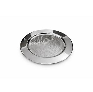 Plato de Servicio de Metal Pulido Espejo de Alta Resistencia, Platos Decorativos de Acero Inoxidable para Hoteles y Decoración de Eventos - Product Image 1