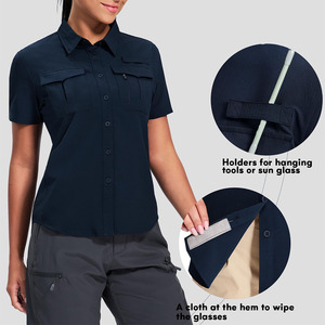 Chemises de pêche classiques pour femmes, respirantes, couleur unie, très tendance, coupe classique - Product Image 4