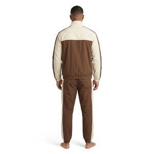 Ensemble de survêtement coupe-vent en nylon zippé pour hommes, vêtements de sport personnalisés en gros - Product Image 6