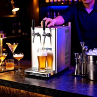 Distributeur de bière réfrigérée Ice Bank à 2 robinets en acier inoxydable pour bar et restaurant