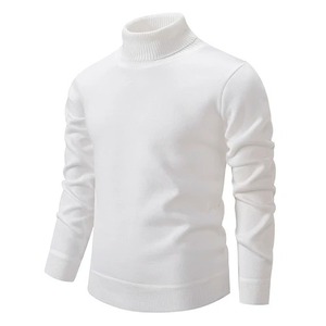 Autumn Men's Turtleneck Sweatshirt Winter Knitting Pullovers Rollneck <b>Warm</b> Men <b>Jumper</b> Loose Solid Color Top - Product Image 4