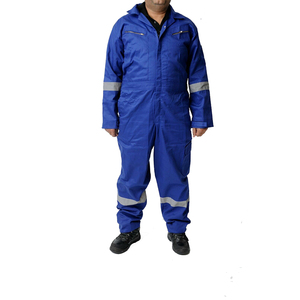 Wholesale Custom Logo Cotton Workwear Coverall Blue <b>Waterproof</b> Anti-Bacterial Construction Worker Uniform Anti-Static Feature - Product Image 4