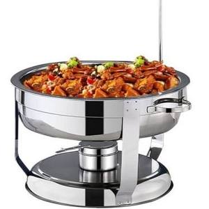 Luxury Stainless Steel Chafing Dish Arabic Calligraphy Handcrafted Hammered Buffet Food <b>Warmer</b> Serving Dish Single Unit - Product Image 5