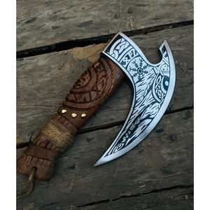 LEGACY BLADES มีดตัดพิซซ่าทำมือระดับพรีเมียมจากเหล็กคาร์บอนสูง พร้อมด้ามจับไม้กันลื่นที่ยั่งยืนทานทาน สำหรับการทำอาหารที่บ้าน - Product Image 1