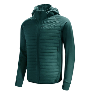 Chaqueta Acolchada con Capucha para Hombre, Cortavientos, Relleno de Poliéster, Invierno, Casual, Cierre de Cremallera, Cuello Alto, Corte Ajustado, Largo Regular - Product Image 3