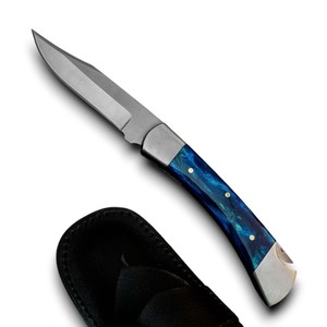 Couteau de poche pliant en acier inoxydable de haute qualité, forgé à la main, avec étui, pour activités de plein air – Vente directe usine - Product Image 1