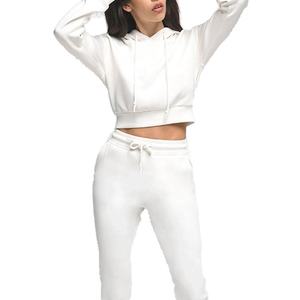 Sibrin Sudadera con Capucha Corta de Alta Calidad para Mujer, 100% Algodón, Manga Larga, con Cordón Ajustable, Estampado Personalizado en la Parte Delantera, Hombros Caídos - Product Image 1