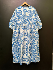 Haute sur demande été décontracté coton imprimé robe mi-longue avec gland A-ligne Silhouette tissu doux pour les femmes - Product Image 2