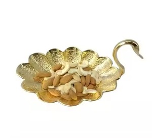 Trendy Metal Dry Fruit Bowl Snack Dish Decorative Serving Bowl Tableware Kitchen Gift - Product Image 1