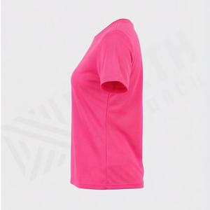 Camiseta Casual de Manga Corta con Cuello Redondo para Mujer, Diseño Estampado Elegante, Tela Satén Cómoda, Ajuste Diario, Color Personalizado, Alta Calidad - Product Image 3