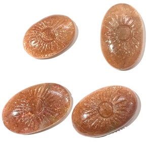 Piedra Preciosa Suelta de Piedra Solar Natural |   Cabujón de Piedra Solar Naranja de Alta Calidad / Gema Facetada para la Fabricación de Joyas - Product Image 3