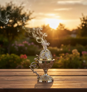 Imported Brass Incense Burner-Eco-Friendly Traditional Design with Antique Finish for Meditation Prayer & Home Fragrance - Product Image 1
