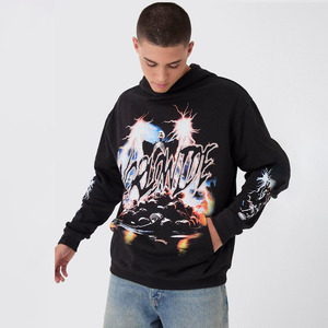 Wholesale Custom DTG Printing Plain Dyed Vintage Oversized 100% Cotton Terry Lined Heavyweight Thick Winter Hoodies Men - Product Image 1