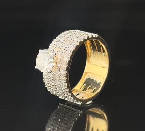 Diamond Engagement <b>Ring</b> Round Brilliant Cut Pave-<b>Set</b> for Women Lab Grown Diamonds - Product Image 3