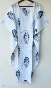 Vestido Kaftán Casual de Verano sin Mangas con Estampado Floral Tropical Digital, de Algodón, para Mujer, Islas del Pacífico Asiático, Disponible en 10 Tallas - Product Image 5