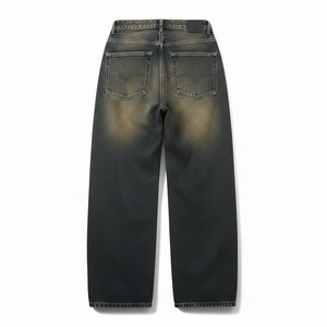 <b>Baggy</b> Style Wide Leg Streetwear Pants High Quality Washed Cotton Fashion <b>Trousers</b> Wholesale Factory - Product Image 2