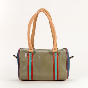 Sacs à main en cuir véritable de couleur arc-en-ciel pour femmes, sacs à main élégants en cuir recyclé à imprimé animal, sac à bandoulière unique - Product Image 4