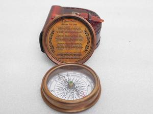 Handcrafted <b>Antique</b> Brass Pocket <b>Compass</b> with Leather Case Vintage Nautical Navigation <b>Compass</b> Gift for Travelers Collectors Cam - Product Image 4