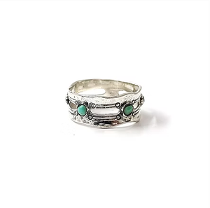 Unisex Multi <b>Turquoise</b> Beads 925 Silver <b>Ring</b> For Wearable Daily & Any Occasion Best For Gifts - Product Image 2