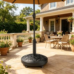 Base per Ombrellone da Giardino/Patio 10ft (2.7m) in Poliestere, Raggio 2.7m, per Cortile, Esterni e Uso in Palestra - Product Image 1