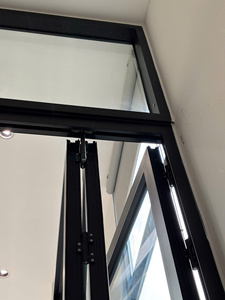 Porte coulissante pliante en aluminium, étanche, double vitrage, pour véranda Lowe, portes pliantes extérieures en aluminium - Product Image 5