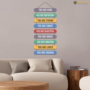 Arte de Pared de Madera con Frases Positivas Modernas para Decoración de Sala de Estar u Oficina - Product Image 3