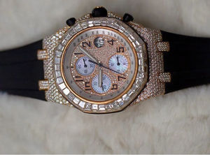 Reloj de Pulsera con Diamantes Cultivados en Laboratorio, Atractivo y Elegante, Hecho con Acero Inoxidable para Uso Diario, Joyería para Hombre - Product Image 6