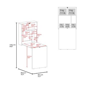 Tavolo galleggiante vergine bianco scrivania per spazi di lavoro moderni - Product Image 3
