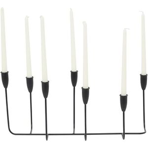Modern Black Metal Candelabra Multi Arm Candle Holder <b>Tall</b> Taper Candles Stand Luxury <b>Table</b> Centerpiece Wedding Home Decor - Product Image 1