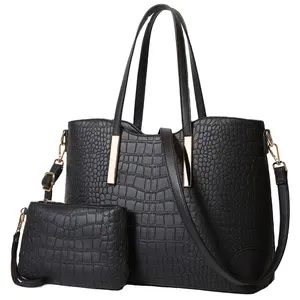 Luxury large capacity purse and Handbag ladies Shoulder Bag Split leather hand bags for women