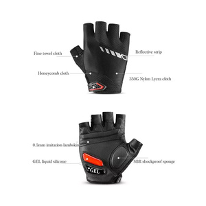 Gants de cyclisme sportifs de haute qualité, gants de course à vélo durables, avec coussinets en gel, demi-doigts, pour la gym, l'entraînement, le fitness et la musculation - Product Image 4
