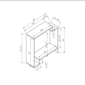 Consolle contemporanea bianca e grigia con due ripiani aperti - Product Image 4