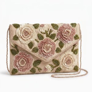 Luxury Bohemian Fashion Floral Embroidery Women's Beaded Handbag Single Strap Custom Size Wholesale B2B Banquet Party <b>Purse</b> - Product Image 1