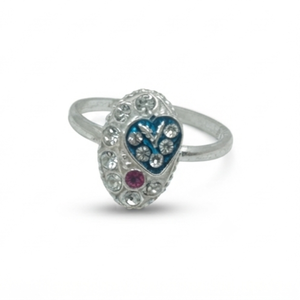 DIVYORO ROYAL BLUE HEART TOE <b>RING</b> - Product Image 1