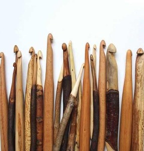 Juego de Agujas de Ganchillo de Madera para Tejer, Herramientas de Costura Hechas a Mano para Proyectos de Bricolaje - Product Image 1