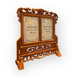 Marco doble para fotos hecho de madera aromática, diseño sencillo, tamaño 15x21 cm. - Product Image 6