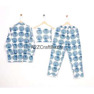 Conjunto de Pijamas de Algodón 100% al por Mayor, Pantalones Largos Casuales, Mangas Largas, Ropa de Dormir Gruesa para Otoño e Invierno, Cintura Elástica para el Hogar - Product Image 6